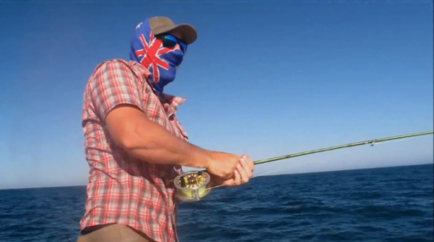 The T-Curve Revolution Bluewater Travel LT Spin 703 matched up with a Saragosa SW 5000 spinning reel proved the ideal set up for casting lures to medium-sized pelagics such as this Kimberley queenfish.